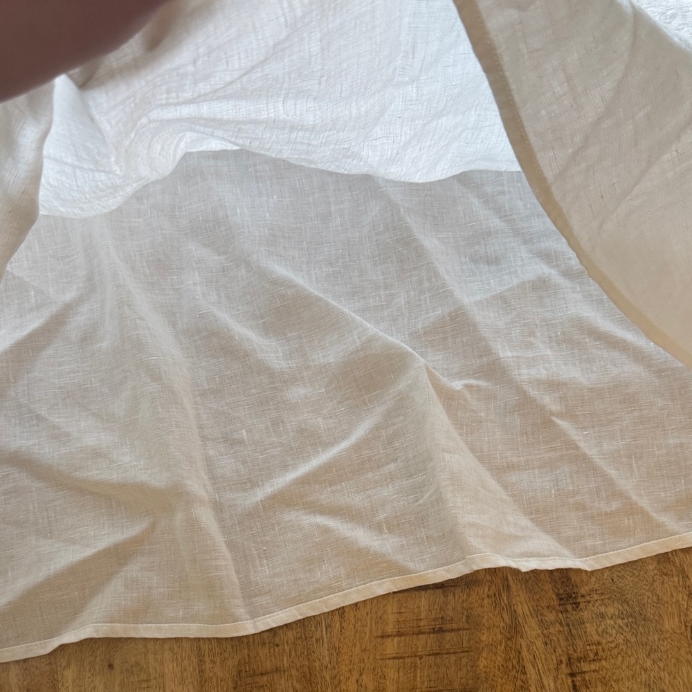 Eileen Fisher linen white flare midi A-Line Women's Skirt NWOT SMALL - Picture 3 of 6